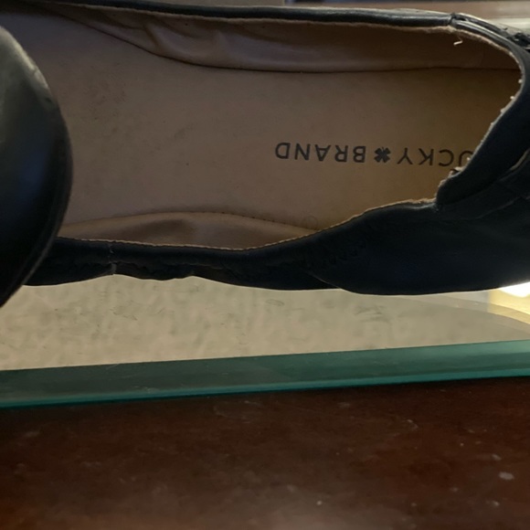 Lucky Brand Black Leather Ballerina shoes Women size 11 - Picture 5 of 6